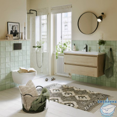 Тумба Aqwella Astrid 100 дуб двос с раковиной Фостер 100