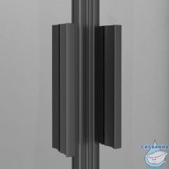 Душевое ограждение AM.PM Gem 100x100 W90G-401-100BT профиль черный, стекло прозрачное (без поддона)