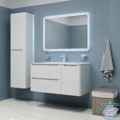 Тумба с умывальником, подвесная, 100 см, белая, Edifice, IDDIS, EDI10W1i95K