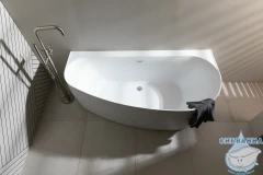 Смеситель для ванны напольный Allen Brau Priority 265370 (никель)