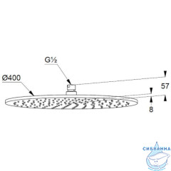 Верхний душ Kludi A-Qa 64340N0-00 400 (брашированное золото)