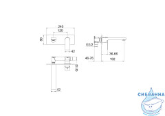 Смеситель для раковины встраиваемый Aquatek Лира AQ1413CR (хром)