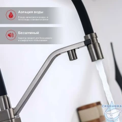 Смеситель для кухни Raglo R85.62.09 (графит/черный)