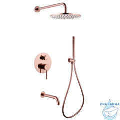 Душевая система Abber Wasser Kreis 250 1 режим AF8117RG (розовое золото)