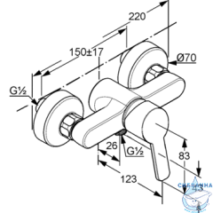 смеситель для душа Kludi PURE&EASY 378410565
