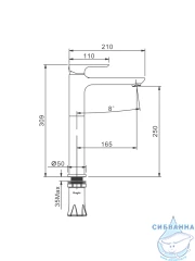 Смеситель для раковины Raglo R03.15.06 (черный матовый)
