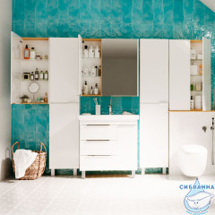  Зеркальный шкаф 1Marka Gaula 80 2д.White