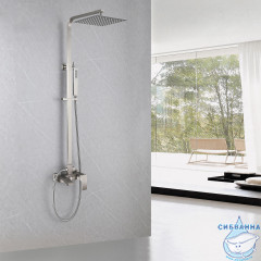 Душевая стойка ABBER Wasserfall AF8616SPL с изливом, сатин