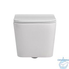 Унитаз подвесной безободковый Abber Rechteck AC1201 с сиденьем Soft Close (микролифт) (белый)