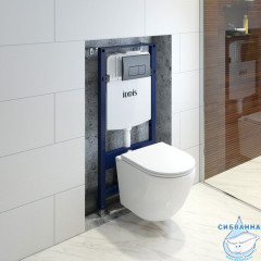 Комплект 3в1: подвесной унитаз, инсталляция и клавиша смыва, IDDIS, BASB020i73