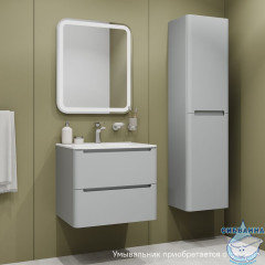 Тумба подвесная, 60 см, светло-серый, Edifice, IDDIS, EDI60L0i95 подходит умыв. 0106000i28