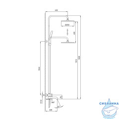 Душевая система Gappo G2406-3 250 1 режим (сатин золотой)