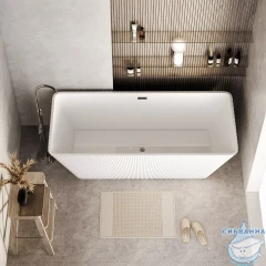 Акриловая ванна Grossman Cristal GR-2022M 170X75 с каркасом (белый матовый)