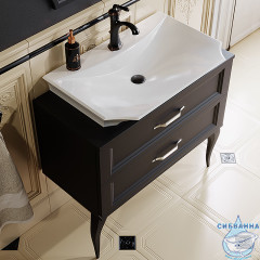 Тумба Aqwella 5 Stars LaDonna 80 черный матовый с раковиной LaDonna 70