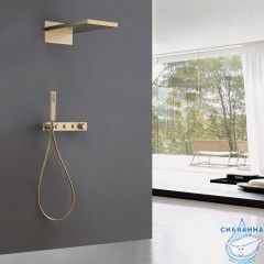 Душевая система Abber Rund 230 1 режим AF8752G (золото матовое)