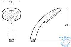 Ручной душ Jacob Delafon Jacob Delafon Citrus 5 режима E12914-CP (хром)
