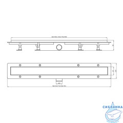 Дренажный трап для душа Plastbrno Design4 SZH9850 85 см с решеткой (матовое золото) 
