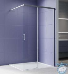 Walk in  Aquatek 120х200 AQ.WISL.120.1GM профиль оружейная сталь, стекло прозрачное 