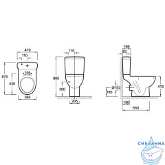 Унитаз напольный Jacob Delafon Odeon Up без бачка и сиденья 4956CK-00