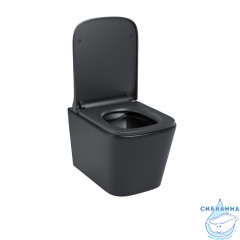 Унитаз подвесной безободковый Iddis Bild BILR2BMi25 с сиденьем Soft Close (микролифт) (черный матовый)