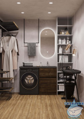 Раковина на стиральную машину Aqvaton Лондри 120x50 1A72243KLH21R правая