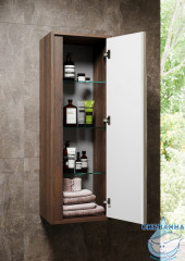 Пенал подвесной Aqwella Clarberg Evolution 40 темный крафт