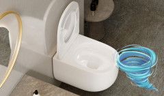 Унитаз подвесной безободковый Abber Bequem AC1104TN с сиденьем Soft Close (микролифт) (белый)