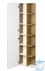 Шкаф-колонна Акватон Сканди 40 белый глянцевый/дуб рустикальный