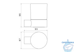 Стакан Aquatek Лира AQ4404CR 