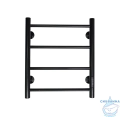 Полотенцесушитель электрический Санприз Аврора П4 40х50  (черный матовый) (подключение универсальное)