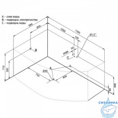 Акриловая ванна Aquanet Capri 160x100 L с каркасом