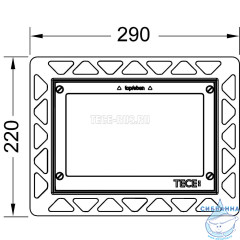 Монтажная рамка для установки стеклянных панелей TECEloop или TECEsquare на уровне стены черный, 9240647 