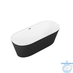 Акриловая ванна Grossman Forta GR-27021MB 170X75 с каркасом (белый/черный матовый)