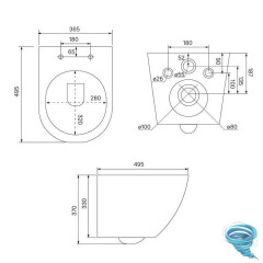 Унитаз подвесной безободковый Iddis Blanco Q BLQNDSEI25 (с сиденьем Soft Close (микролифт) )