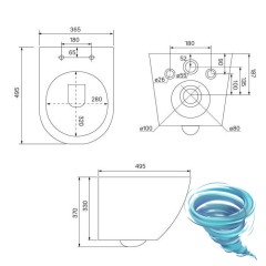 Унитаз подвесной безободковый Iddis Blanco Q BLQNDSEI25 (с сиденьем Soft Close (микролифт) )