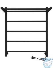Полотенцесушитель электрический Indigo Line с полкой П4 50х60 черный муар (с возможностью скрытого подключения, подключение R/L)