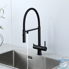 Смеситель кухни Gappo G4397-86 (черный матовый)