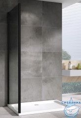 Боковая стенка ABBER Schwarzer Diamant S50B5 профиль черный, стекло прозрачное