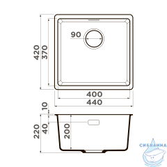 Кухонная мойка Omoikiri Kata-44-U-BE ваниль 4993401