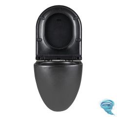 Унитаз подвесной безободковый Lemark Glazer 9612004 с сиденьем быстросъемным Soft Close (микролифт)