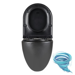 Унитаз подвесной безободковый Lemark Glazer 9612004 с сиденьем быстросъемным Soft Close (микролифт)