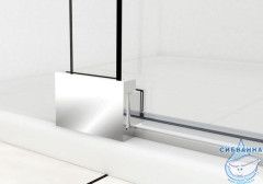 Дверь в нишу Vincea Экстра 80-90 профиль хром, стекло прозрачное VDP-1E8090CL