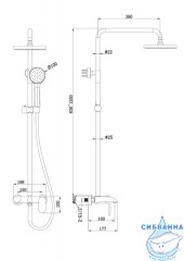 Душевая система Bravat Pure F6335369CP-A-RUS (хром)