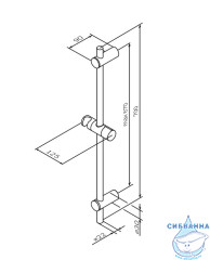 Штанга душевая 70 см Am.Pm Gem F0390000 (хром)