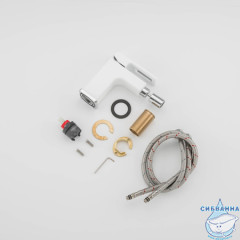 Смеситель для биде Gappo G5017-8 без донного клапана) (хром/белый)