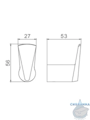 Крючок Raglo R307.05 (хром)