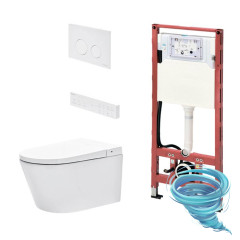 Инсталляция TECEspring Smart L с кнопкой смыва в комплекте с унитазом-биде TECEspring c сиденьем Soft close (микролифт) S955797