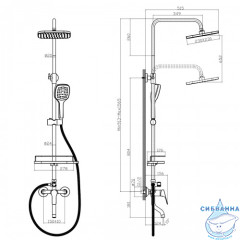 Душевая система Rossinka 230 1 режим RS29-46 (хром)