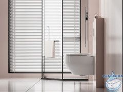 Унитаз ABBER Rechteck AC1218 подвесной белый, безободковый, смыв торнадо и струйный смыв
