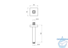 Держатель верхнего душа Aquatek AQ2172CR (хром)